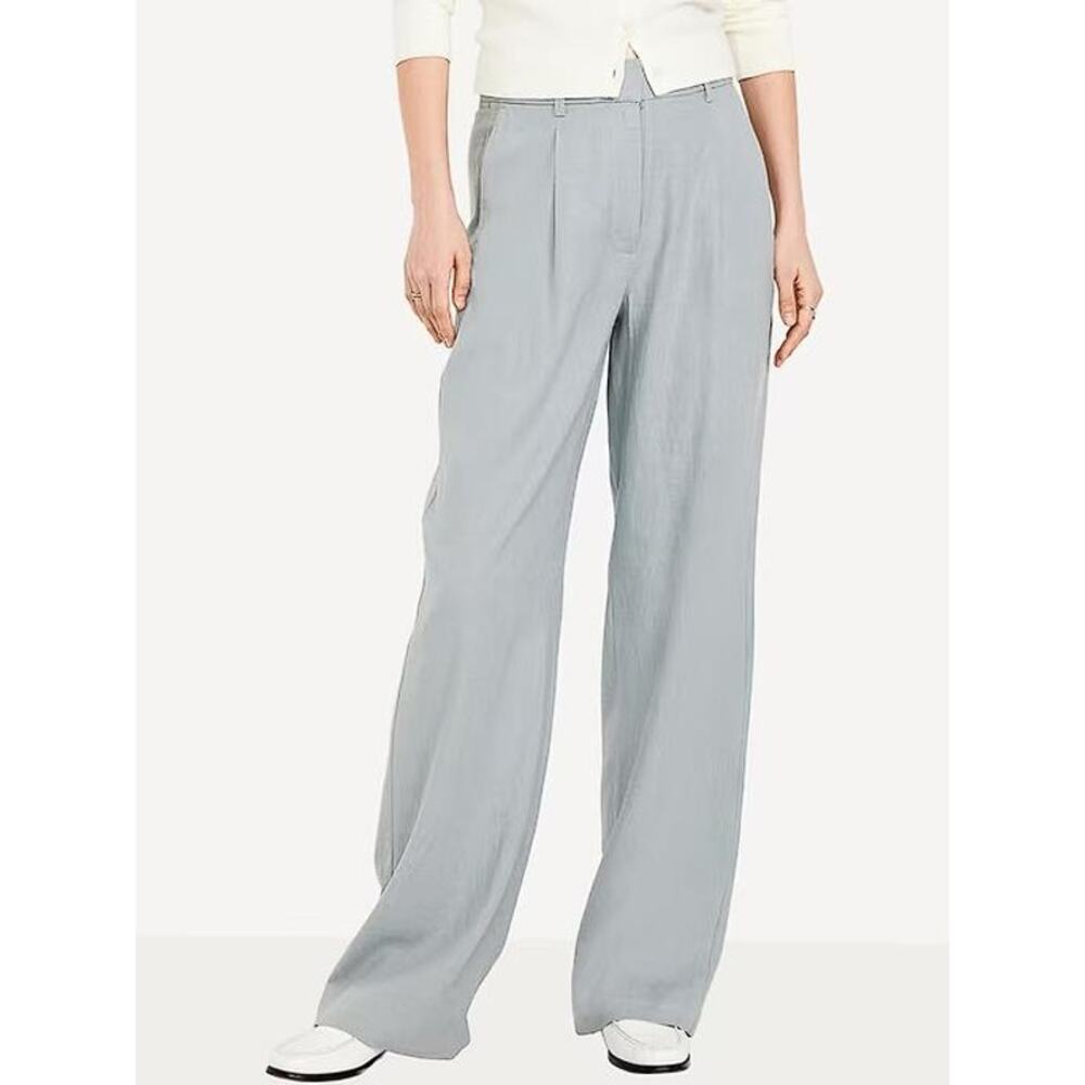OLD NAVY Women's Extra High-Waisted Linen-Blend Taylor Wide-Leg Pants Size L